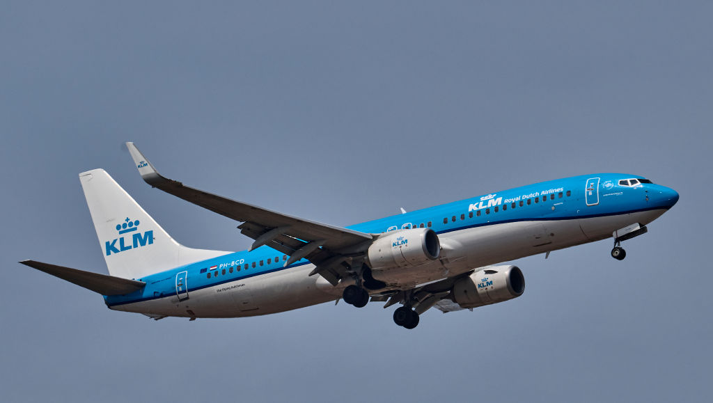 KLM, the Dutch low-cost airline, announced on October 3 that it would cut or delay investments and introduce cost-saving measures due to rising airport fees as well as staff and equipment shortages.(Photo by Horacio Villalobos#Corbis/Corbis via Getty Images)