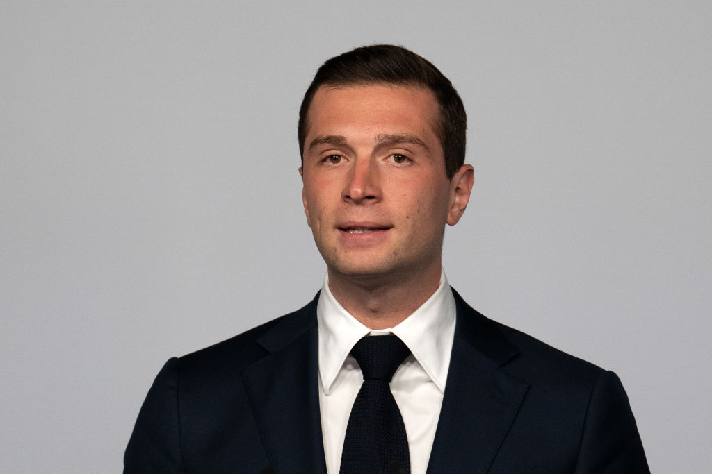 National Rally president Jordan Bardella claims he is the target of “censorship” after advertisements for his new book, Ce que je cherche, were barred from display in French train stations and subways. (Photo by Carl Court/Getty Images)