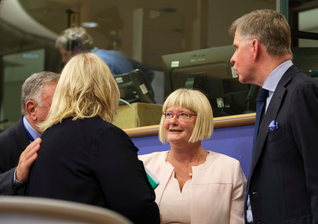 The Patriots for Europe group has announced that they will wage a new legal background against the cordon sanitaire in the European Parliament. (Photo by Thierry Monasse/Getty Images)