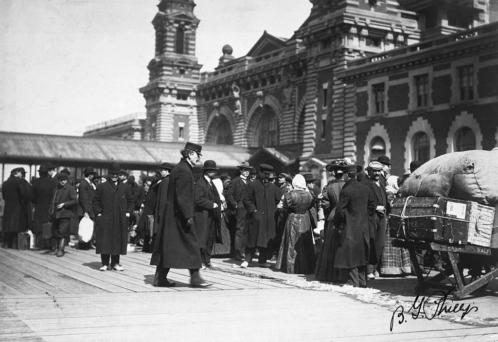 A bit like Albania: New York's Ellis Island, the immigrant centre through which 20m migrants passed in accord with the law and regulations. (Getty)