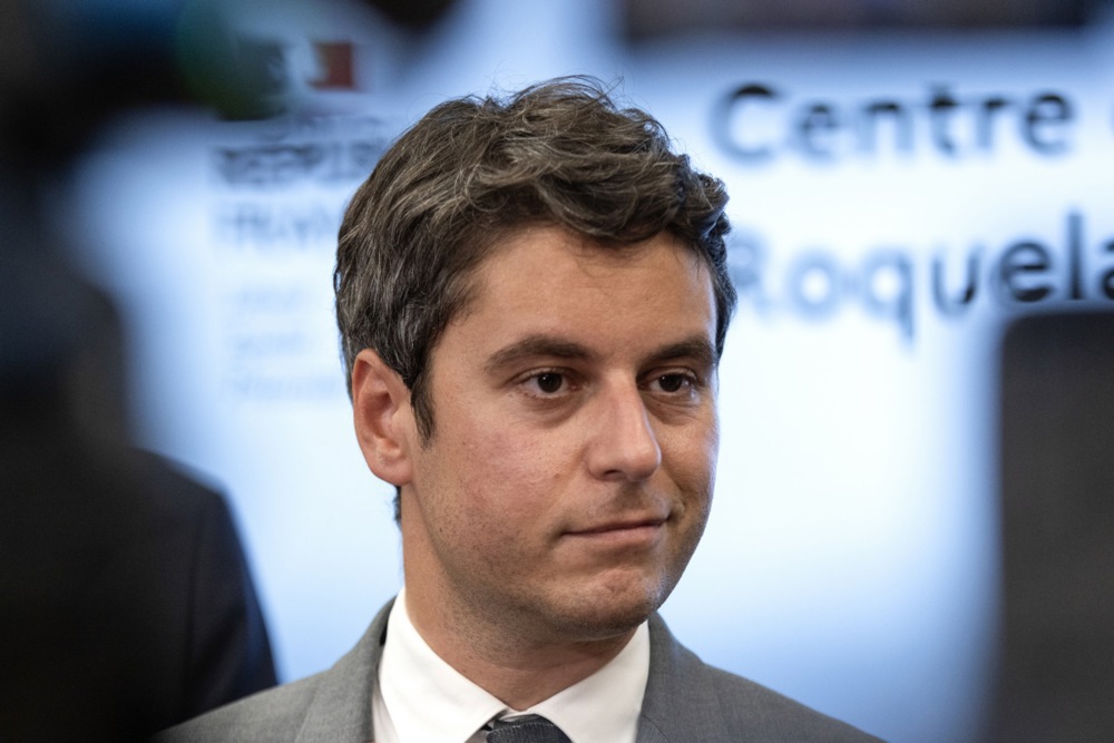 Former French Prime Minister Gabriel Attal appeared as himself on the French teen drama series Askip November 7 episode centred around bullying in school.  EPA-EFE/ANDRE PAIN