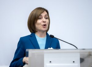 Moldova's pro-Western incumbent Maia Sandu has claimed victory after the closely-fought presidential election on October 3, defeating Alexandr Stoianoglo, her rival backed by the traditionally pro-Russian Socialist Party. (EPA-EFE/DUMITRU DORU)