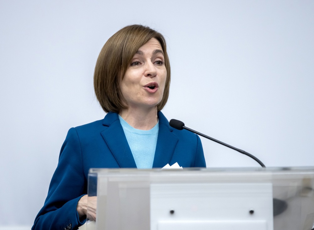 Moldova's pro-Western incumbent Maia Sandu has claimed victory after the closely-fought presidential election on October 3, defeating Alexandr Stoianoglo, her rival backed by the traditionally pro-Russian Socialist Party. (EPA-EFE/DUMITRU DORU)