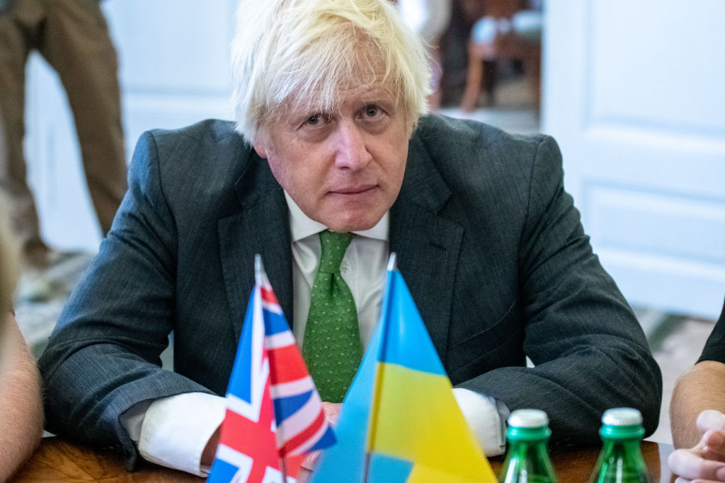 ARCHIVE IMAGE - Donald Trump will not abandon Ukraine and "Make the Soviet Empire Great Again" if elected president on Tuesday, November 5, former UK Prime Minister Boris Johnson has claimed. (Stanislav Ivanov/Global Images Ukraine via Getty Images)