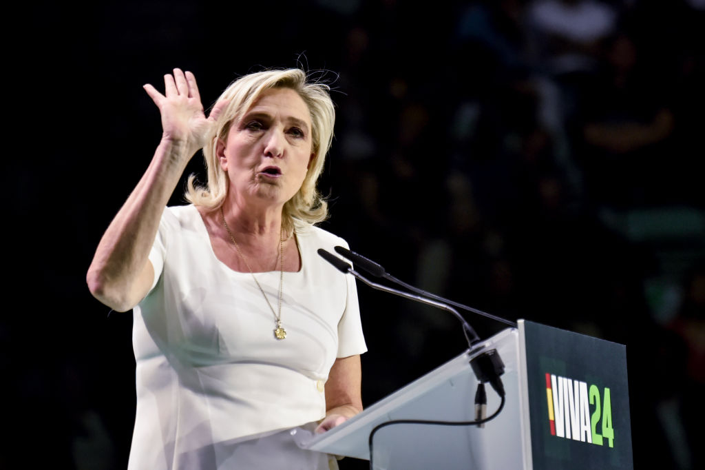 ARCHIVE IMAGE - National Rally (RN) firebrand Marine Le Pen has accused Michel Barnier's French government of spreading "false information" about the country's current budget standoff (Juan Naharro Gimenez/Getty Images).