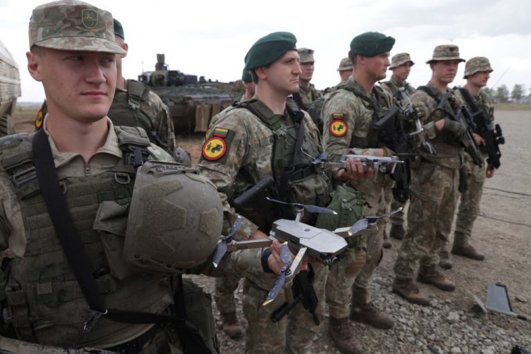 Lithuania's President Gitanas Nausėda stated that it would be possible for his country to ignore the EU's fiscal rules to better ramp up Lithuania's defence capabilities. (Photo by Sean Gallup/Getty Images)