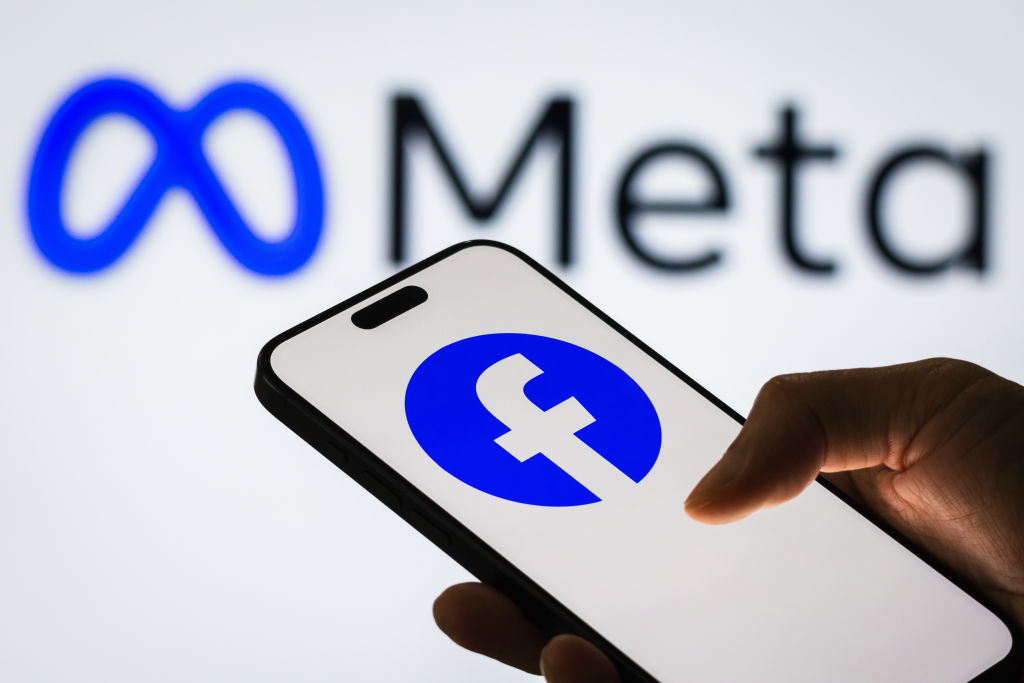 The European Commission has hit US tech giant Meta with a €797.72 million fine over its alleged "abuse" of its dominant market position. (Photo by Cheng Xin/Getty Images)