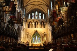 The Church of Ireland St Patrick's Cathedral, Dublin, where the Dean told the President of Ireland and congregation that the Israelis in Gaza 'believed in the blasphemies of a Master Race'. Photo Tim Clayton (Photo by Tim Clayton/Corbis via Getty Images)
