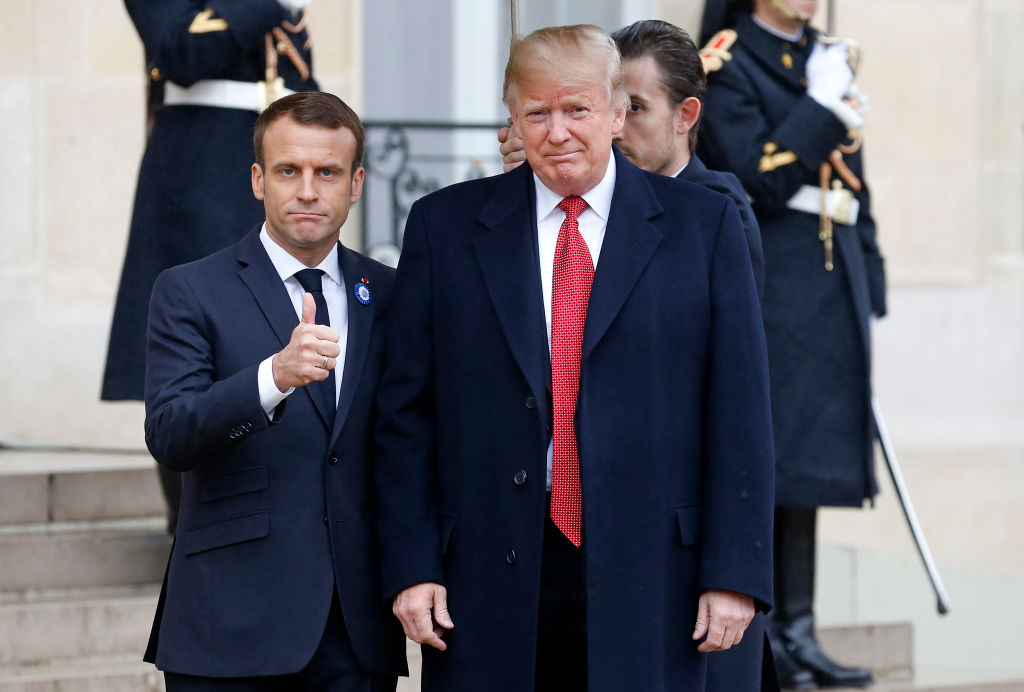 ARCHIVE IMAGE - French President Emmanuel Macron has managed to snag President-Elect Donald Trump for his grand reopening of the Notre Dame Cathedral on December 8. (Photo by Chesnot/Getty Images)