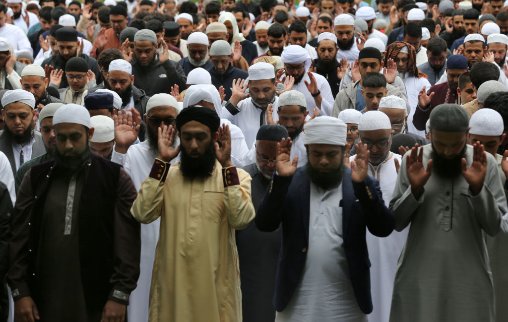Very Abrahamic: British Muslims gather to celebrate Eid Al-Adha to commemorate the willingness of Ibrahim -- or Abraham -- to sacrifice his son (Photo by Martin Pope/Getty Images)