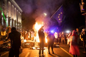 The new Ursula von der Leyen Commission has spent its first day in office threatening Georgia over its alleged mistreatment of peaceful protesters. (Photo by Daro Sulakauri/Getty Images)