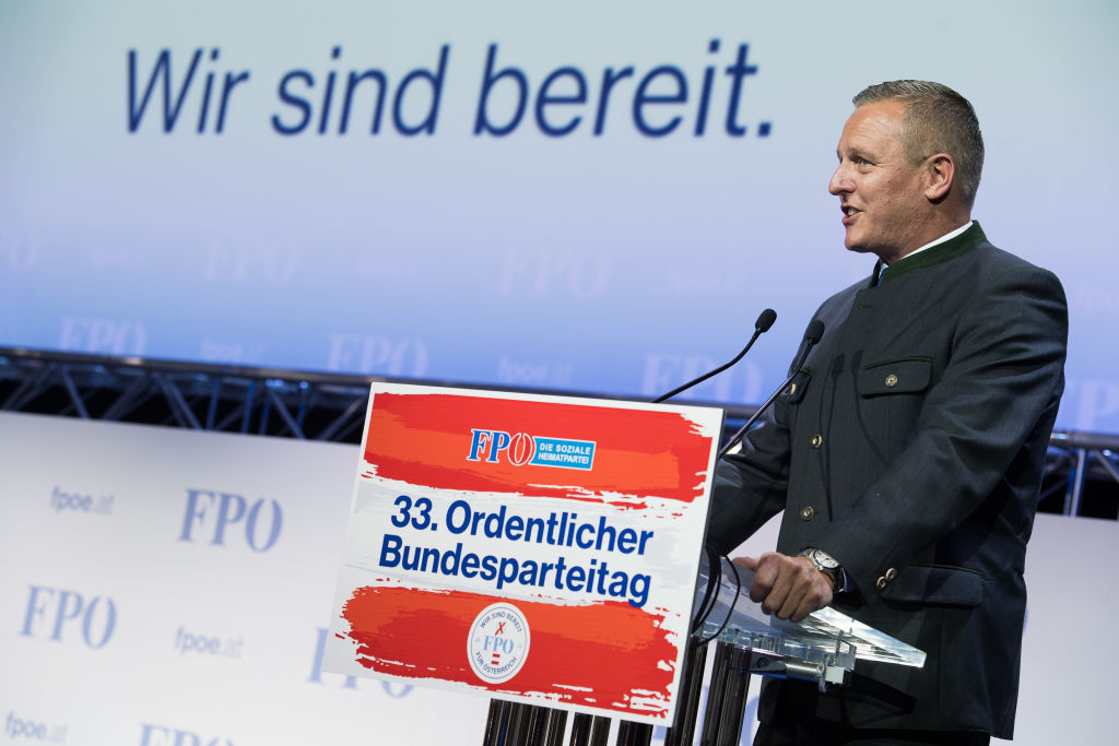 Mario Kunasek, leader of FPÖ in Styria and future State governor. (Michael Gruber/Getty Images)
