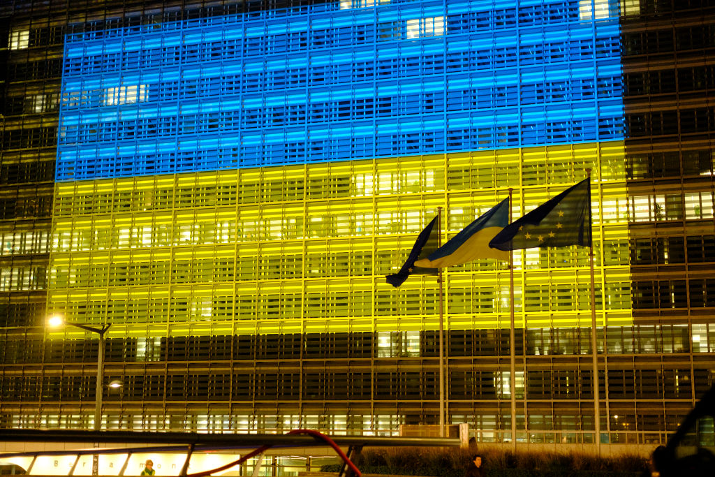 ARCHIVE IMAGE - The European Union has sent €3 billion to Ukraine in the form of a cash loan that is to be repaid via the use of seized Russian assets. (Photo by Thierry Monasse/Getty Images)