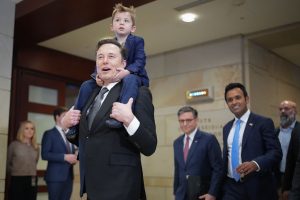 Europe's Socialist parties have demanded the EU declare war against Elon Musk and his X social media platform over his alleged "manipulation" of the continent's politics. (Photo by Andrew Harnik/Getty Images)