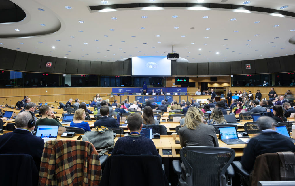The European People’s Party (EPP), the largest political group in the European Parliament and home to EU President Ursula von der Leyen, has sounded the alarm on the EU’s regulatory overreach, calling for a reduction in the "bureaucratic burden" weakening EU's competitiveness. (Photo by Thierry Monasse/Getty Images)