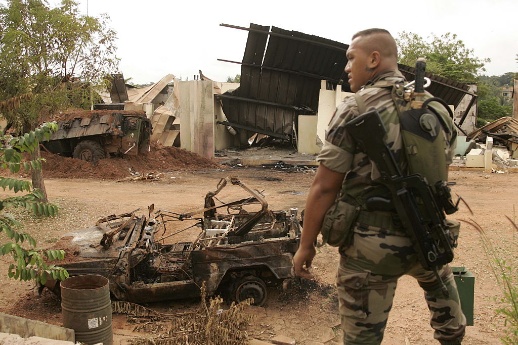 ARCHIVE IMAGE - Cote d'Ivoire is to become the latest African state to kick out French troops amidst the ongoing collapse of Paris' 'Francafrique' influence on the continent. (Photo by Patrick ROBERT/Corbis via Getty Images)