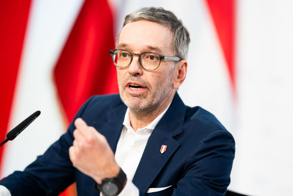 Herbert Kickl, leader of the far-right Austria Freedom Party. (Michael Gruber/Getty Images)