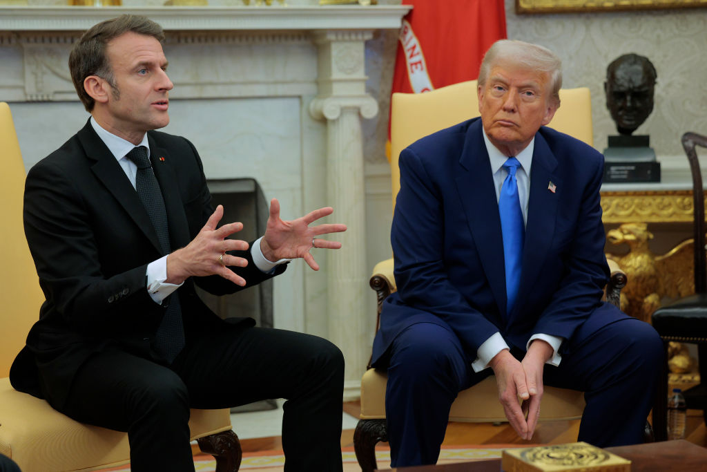 French President Emmanuel Macron met US President Donald Trump in Washington. (Chip Somodevilla/Getty Images)