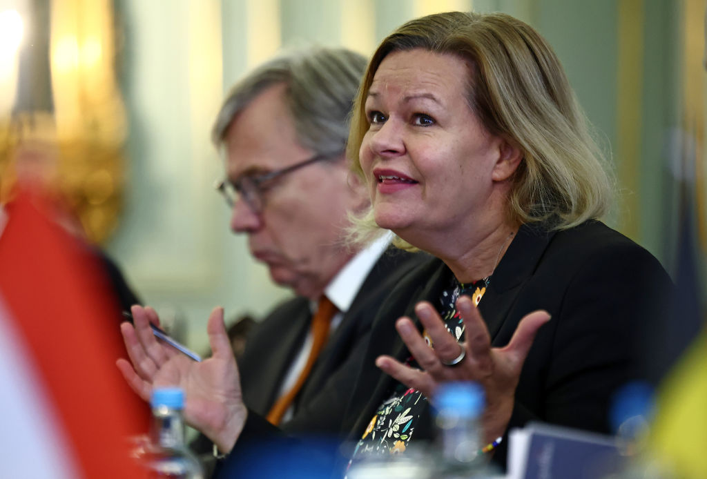 Germany's Interior Minister Nancy Faeser. (Henry Nicholls - Pool/Getty Images)