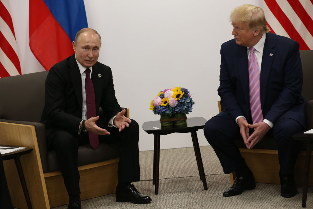 US President Donald Trump and Russian President Vladimir Putin. (Mikhail Svetlov/Getty Images)