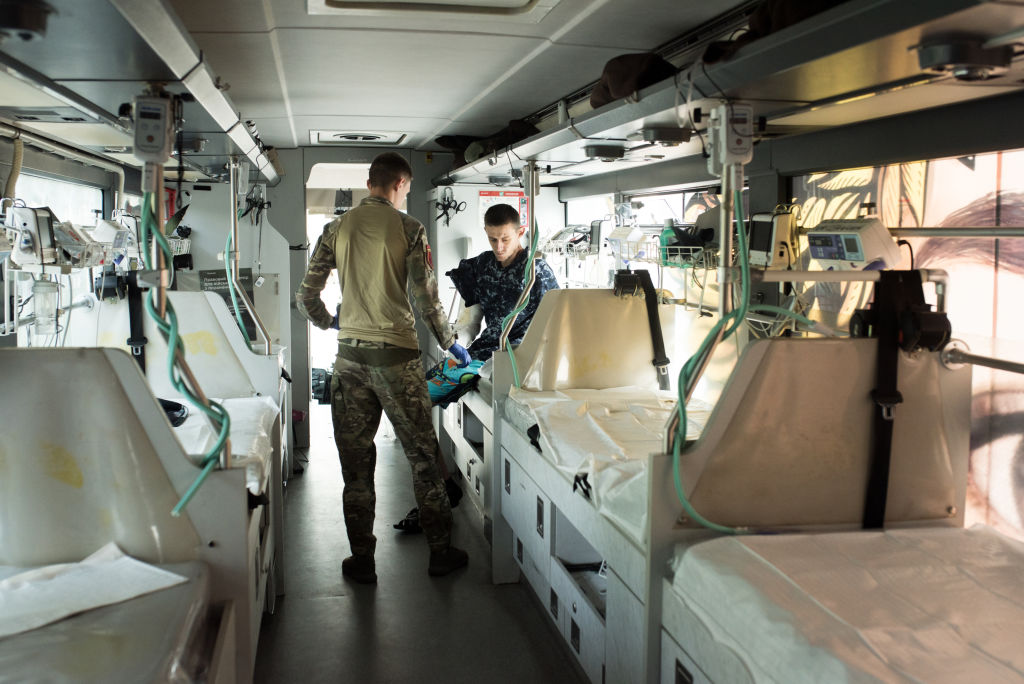 German Bavarian Health State Minister Judith Gerlach calls for war-ready hospitals amid rising military threats from Russia and NATO uncertainty.  (Photo by Elena Tita/Global Images Ukraine via Getty Images)