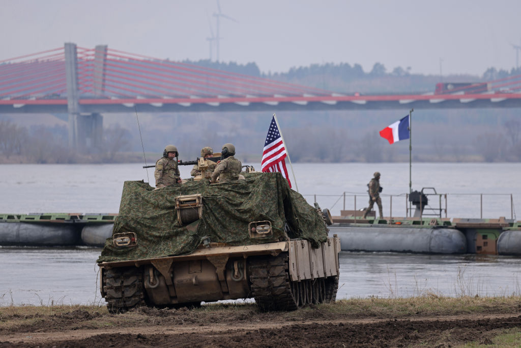 As transatlantic relations grow increasingly strained, concerns over European military sovereignty are mounting. The European Union remains deeply reliant on US defense equipment, leaving its military capabilities vulnerable to American oversight and control. (Photo by Sean Gallup/Getty Images)