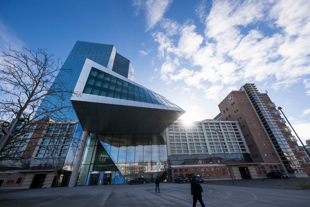 The headquarts of the European Central Bank in Frankfurt, Germany. (Thomas Lohnes/Getty Images)