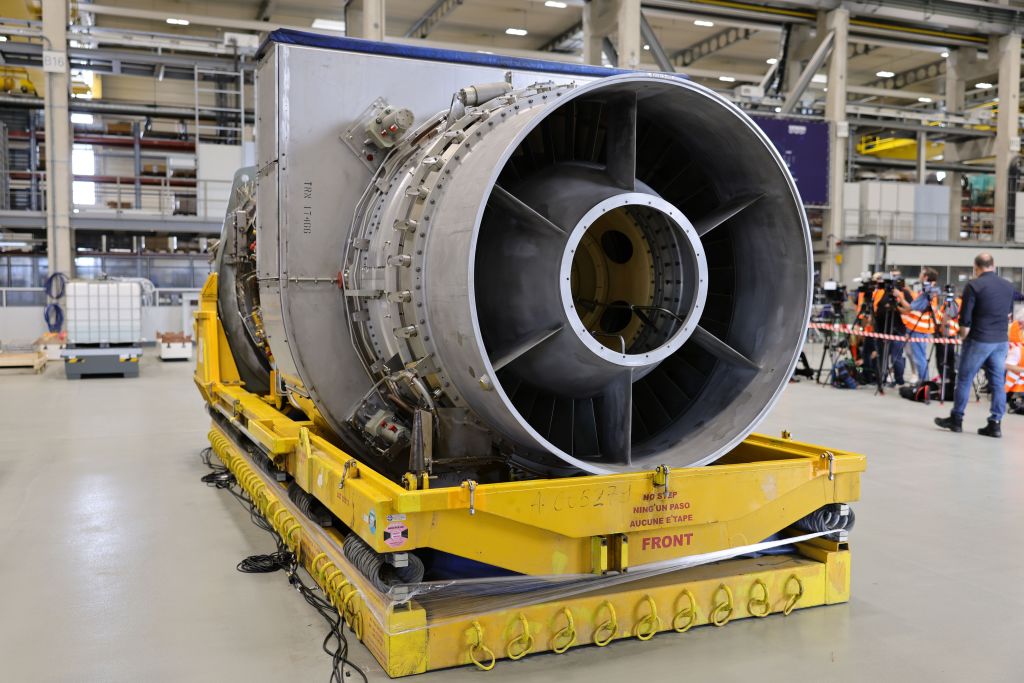 A Siemens gas turbine. (Andreas Rentz/Getty Images)