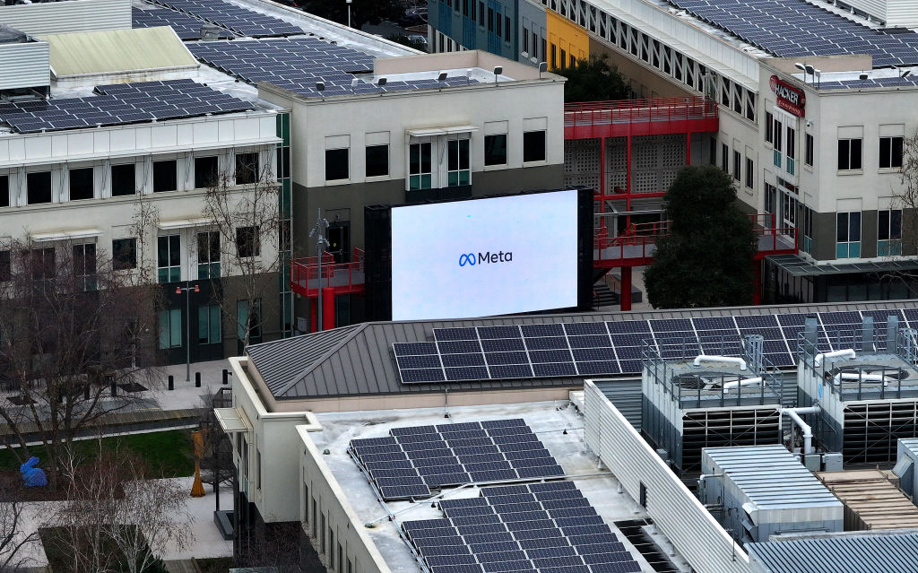 Meta headquarters in Menlo Park, California. (Justin Sullivan/Getty Images)