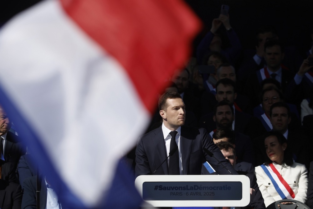 Jordan Bardella has confirmed he would step forward as a presidential candidate if Marine Le Pen were unable to run. EPA-EFE/YOAN VALAT