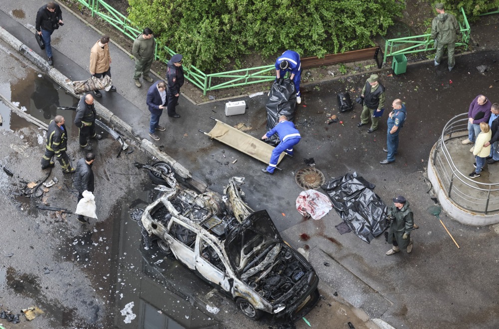  A car bomb killed a senior Russian military officer in the town of Balashikha just east of Moscow on April 25, Russian investigators said, in an attack that Russian war bloggers blamed on Ukraine. EPA-EFE/YURI KOCHETKOV