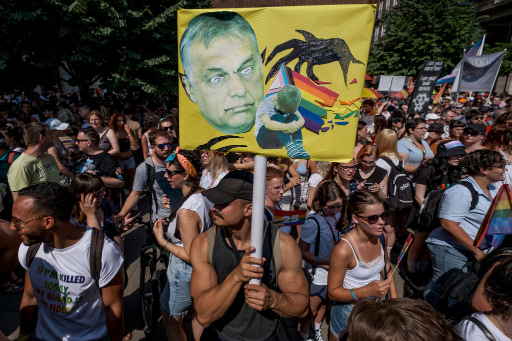 Following Hungary’s decision to ban LGBT pride events, the European Commission is considering taking legal action against the member state. (Photo by Janos Kummer/Getty Images)