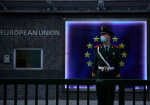 EU claims that China violated WTO rules on intellectual property were rejected.(Kevin Frayer/Getty Images)
