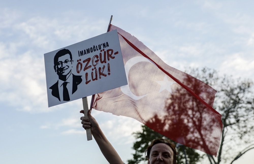 Access to the X account of jailed Istanbul Mayor Ekrem Imamoglu, President Tayyip Erdogan's main political rival, has been blocked in Turkey in response to a legal demand, a message on his social media account said on May 8.  EPA-EFE/ERDEM SAHIN