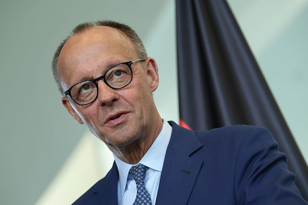 German Chancellor Friedrich Merz pledged on May 14 to build up "the strongest conventional army in Europe" as the continent faces a hostile Russia while the Ukraine war rages on. (Photo by Sean Gallup/Getty Images)