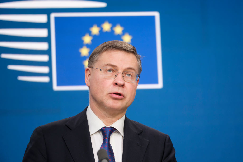 European Commissioner for Economy and Productivity Valdis Dombrovskis. (Thierry Monasse/Getty Images)
