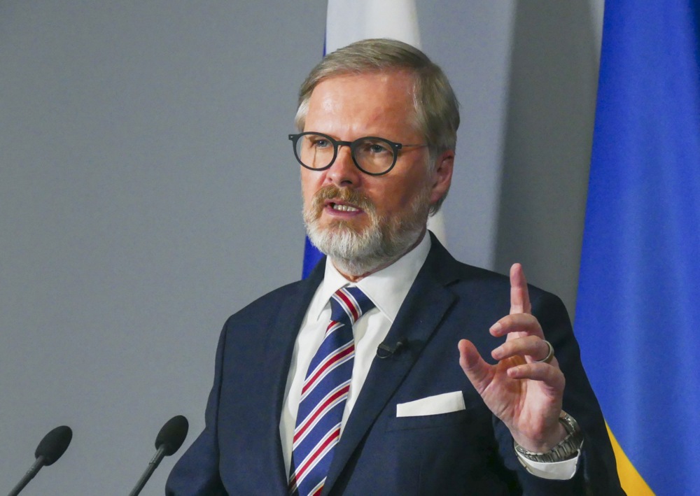 The Czech government led by Petr Fiala has survived a no-confidence vote on June 18 over the so-called bitcoin scandal. EPA-EFE/IGOR TKACHENKO