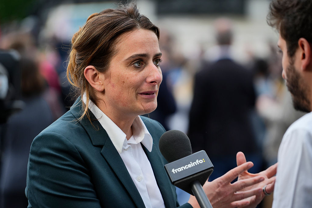French Green leader Marine Tondelier claimed an "ecocide" is taking place in Gaza during a press conference for the recognition of the Palestinian State. (Photo by Remon Haazen/Getty Images)