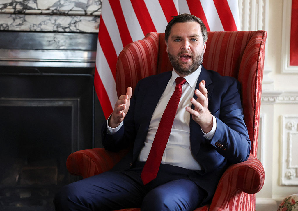 The United States is working to "schedule" a meeting between Donald Trump and his Russian and Ukrainian counterparts, Vice President JD Vance said, as Ukraine's European allies push for Kyiv's presence at the US-Russia summit in Alaska this week. (Photo by Suzanne Plunkett - WPA Pool/Getty Images)