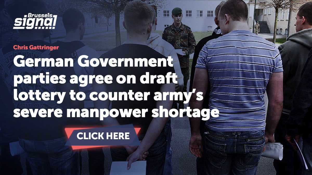 German Government parties agree on draft lottery to counter army’s severe manpower shortage