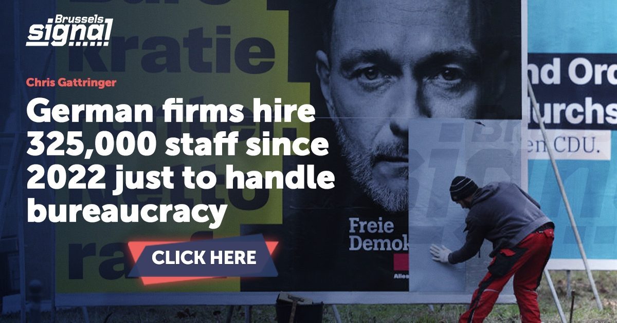 German firms hire 325,000 staff since 2022 just to handle bureaucracy
