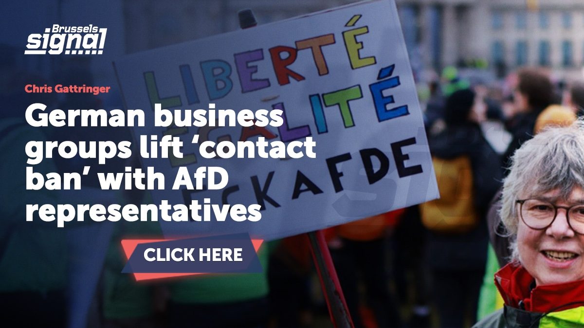 UPDATED: German business groups lift ‘contact ban’ with AfD representatives
