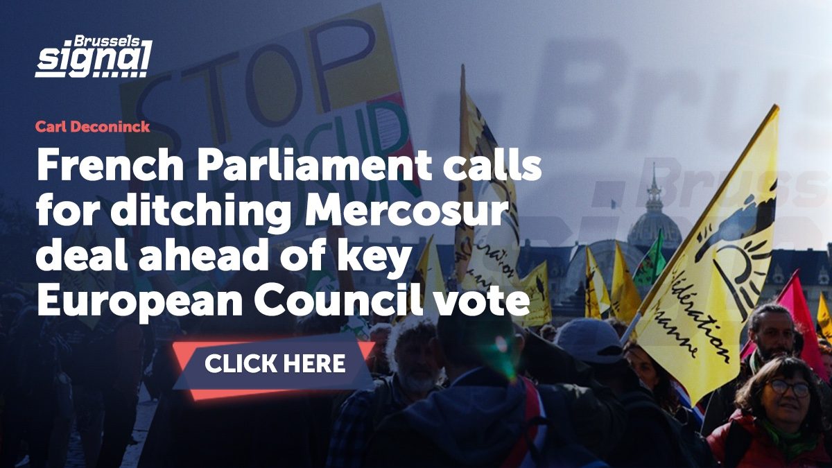 French Parliament calls for ditching Mercosur deal ahead of key European Council vote