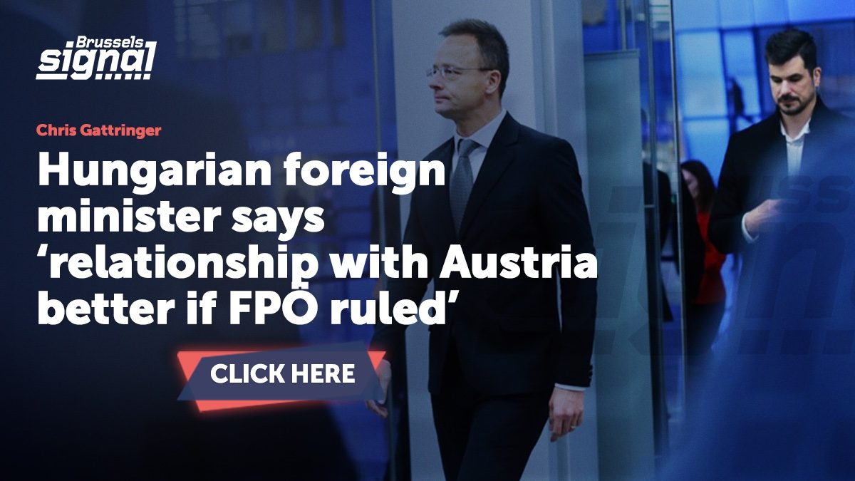 Hungarian foreign minister says ‘relationship with Austria better if FPÖ ruled’
