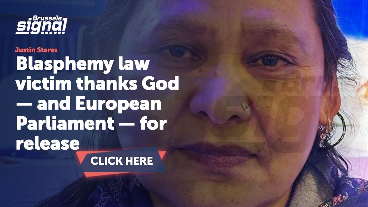 Blasphemy law victim thanks God — and European Parliament — for release