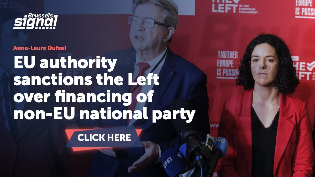 EU authority sanctions the Left over financing of non-EU national party
