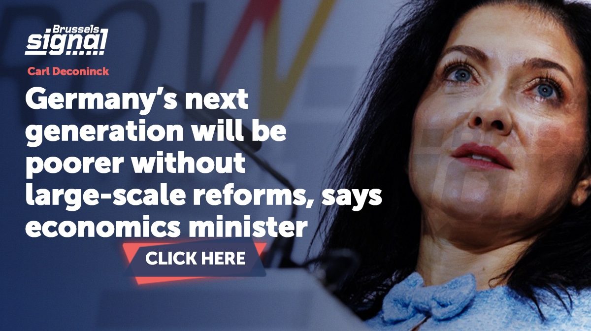 Germany’s next generation will be poorer without large-scale reforms, says economics minister