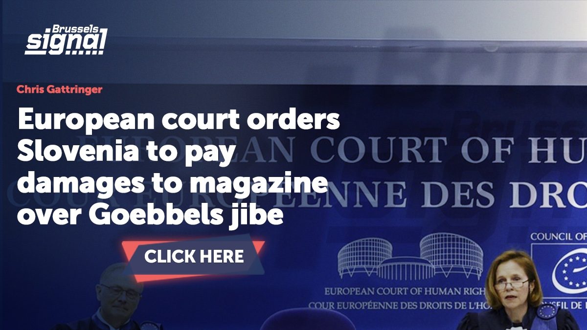 European court orders Slovenia to pay damages to magazine over Goebbels jibe