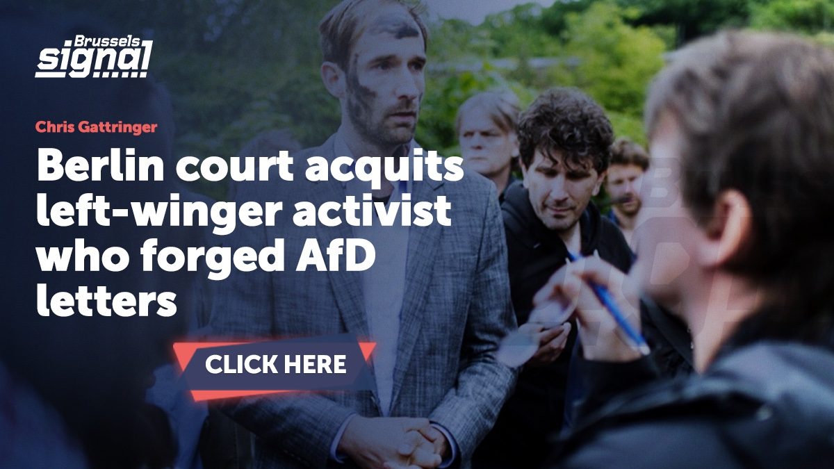 Berlin court acquits left-winger activist who forged AfD letters