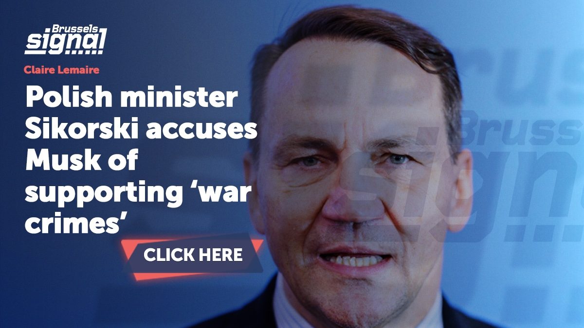 Polish minister Sikorski accuses Musk of supporting ‘war crimes’